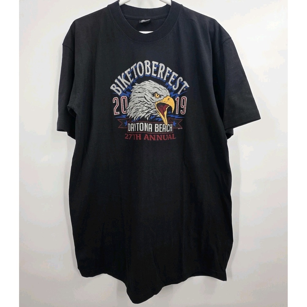 2019 BIKETOBERFEST DAYTONA BEACH SHIRT MENS 2XL EAGLE DOUBLE SIDED GRAPHIC 27TH